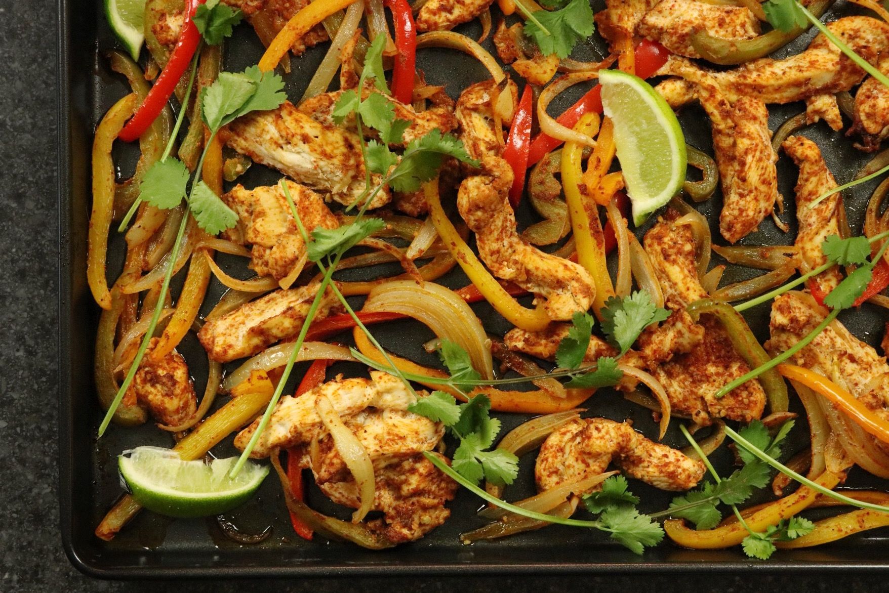 OnePan Chicken Fajitas Forkly