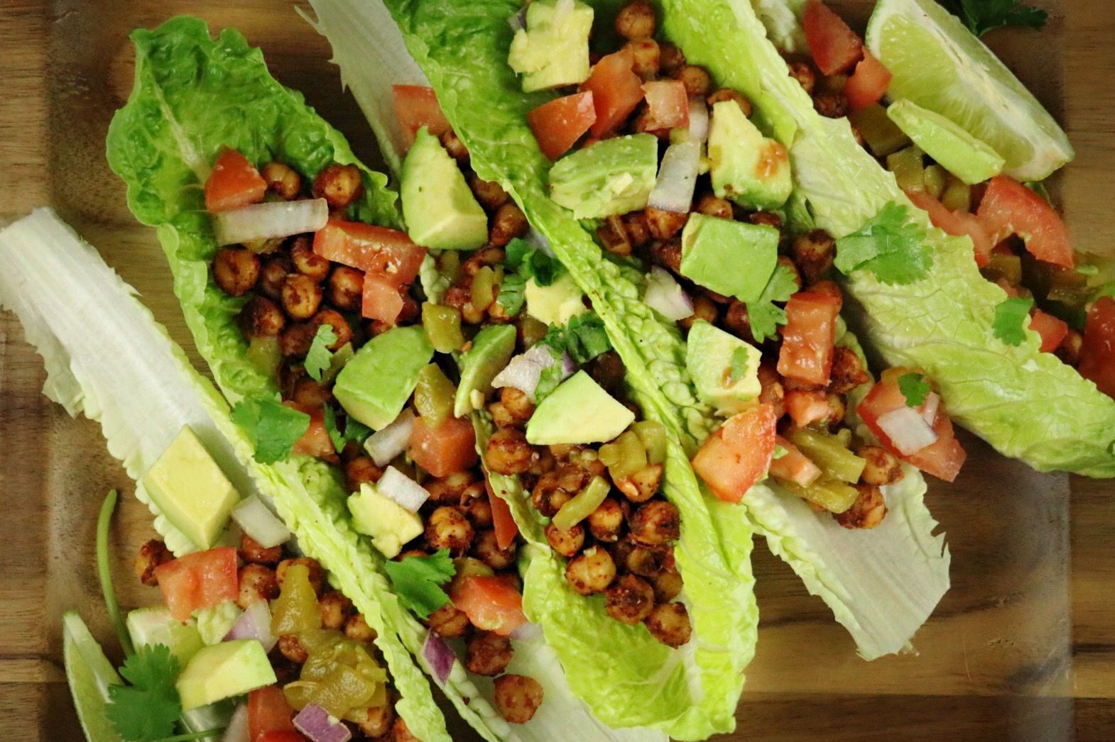 Vegan Chickpea Tacos Lettuce Boats Forkly