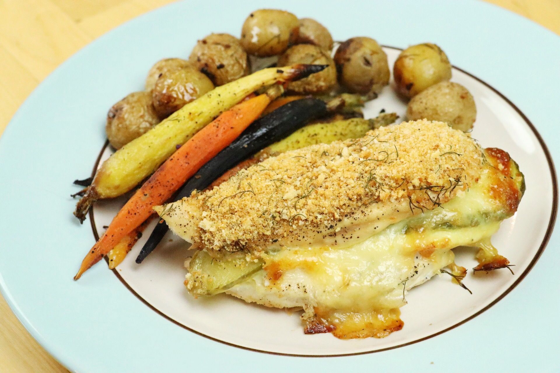 One-Pan Dill-icious Stuffed Chicken Dinner - Forkly