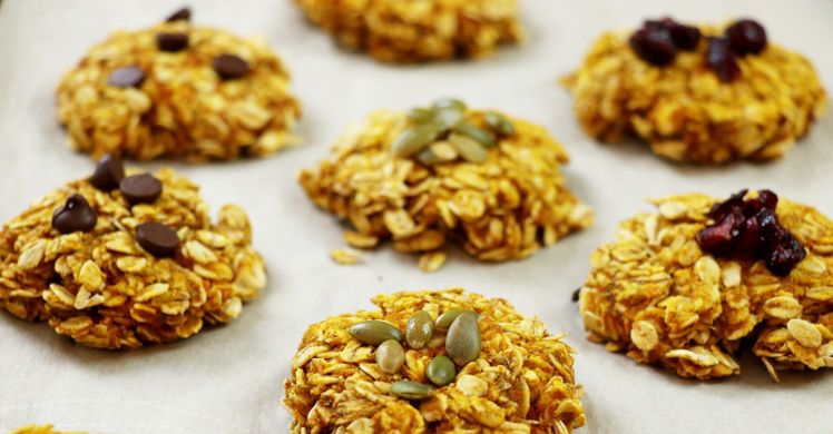 Healthy Pumpkin Oat Breakfast Cookies Forkly