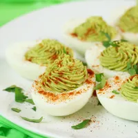 Cajun Avocado Deviled Eggs