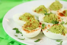 Cajun Avocado Deviled Eggs