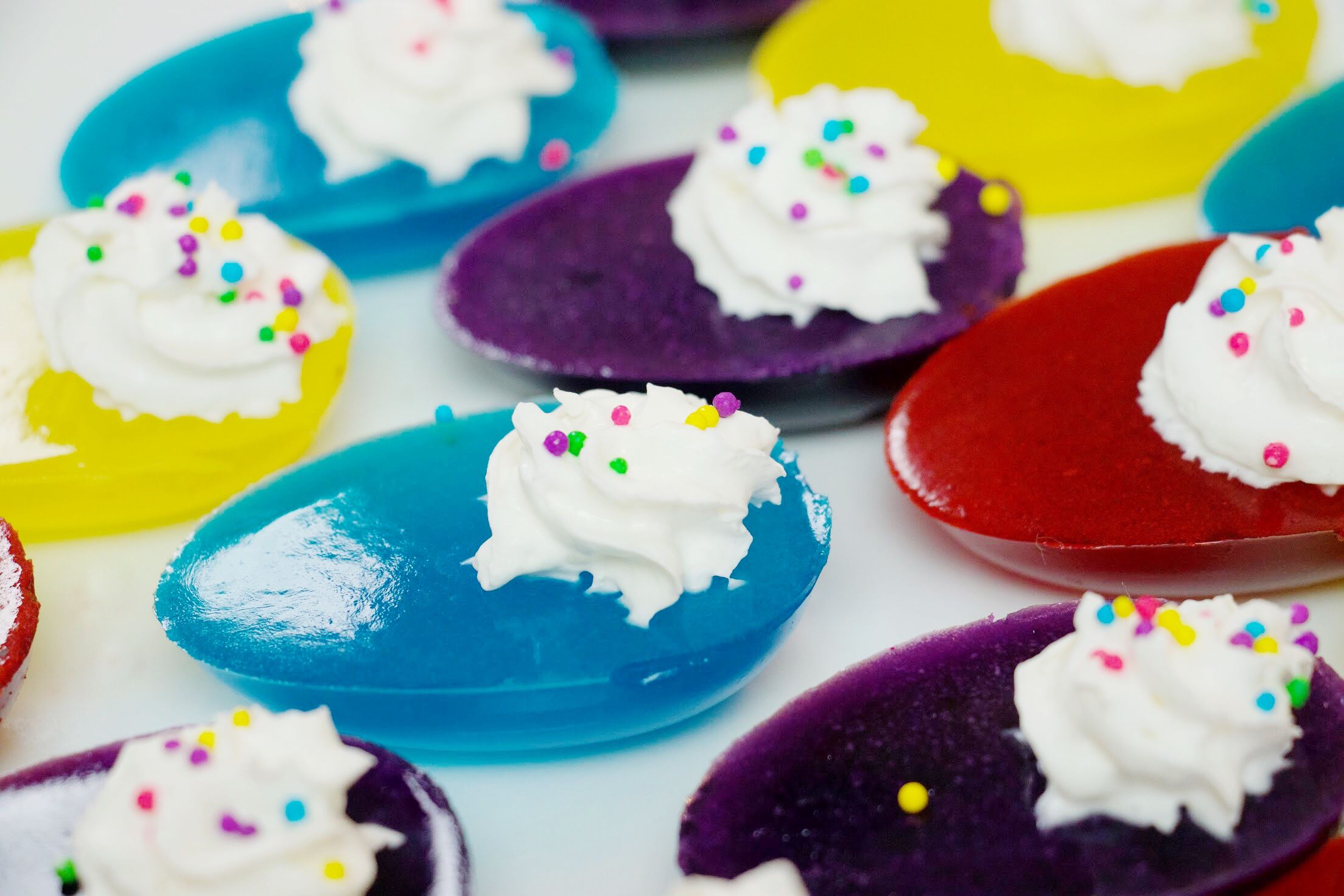 Easter "Deviled" JellO Eggs Forkly