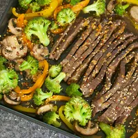 No-Grill Flank Steak Sheet Pan Dinner