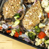 Low-Carb Keto Almond Crusted Chicken Dinner