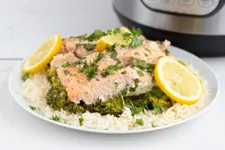 Easy Instant Pot Lemon Honey Garlic Salmon Dinner