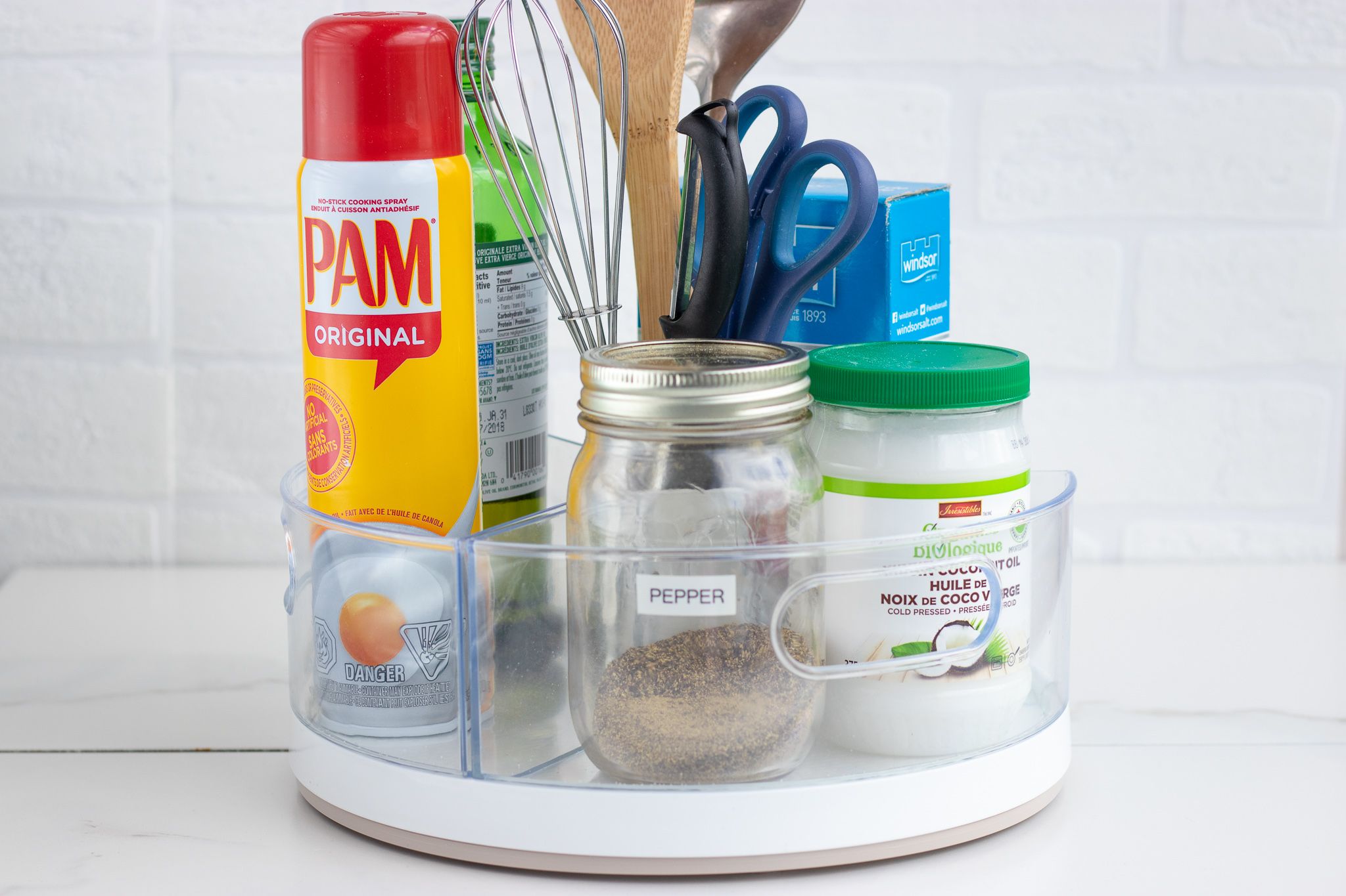 Lazy Susan DIY Hack Countertop Essentials Forkly