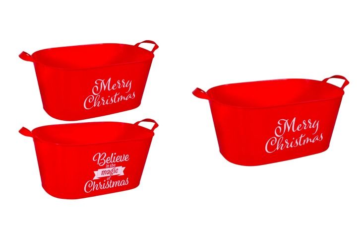 plastic christmas buckets