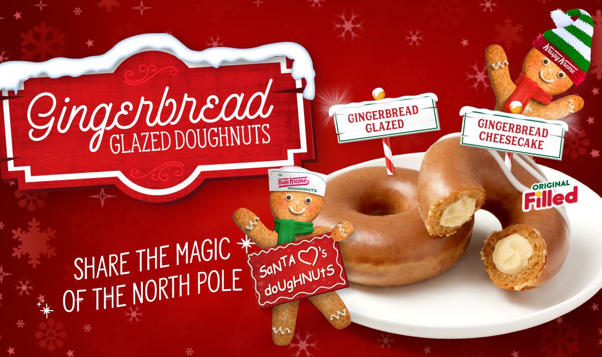 Krispy Kreme Brings Back Gingerbread Glazed Doughnuts For Limited Time