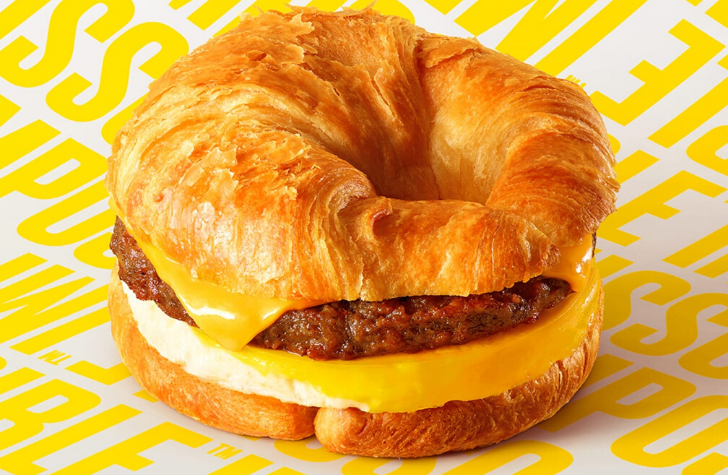 Burger King Tests New Impossible Croissan'wich With Sausage Made From ...