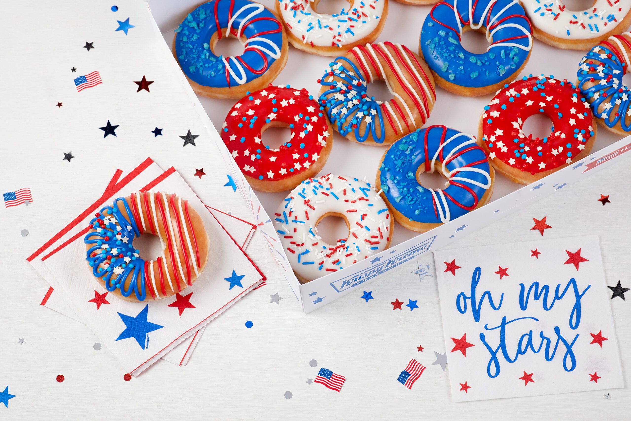 Krispy Kreme Unveils AllNew 4th of July Doughnuts Forkly